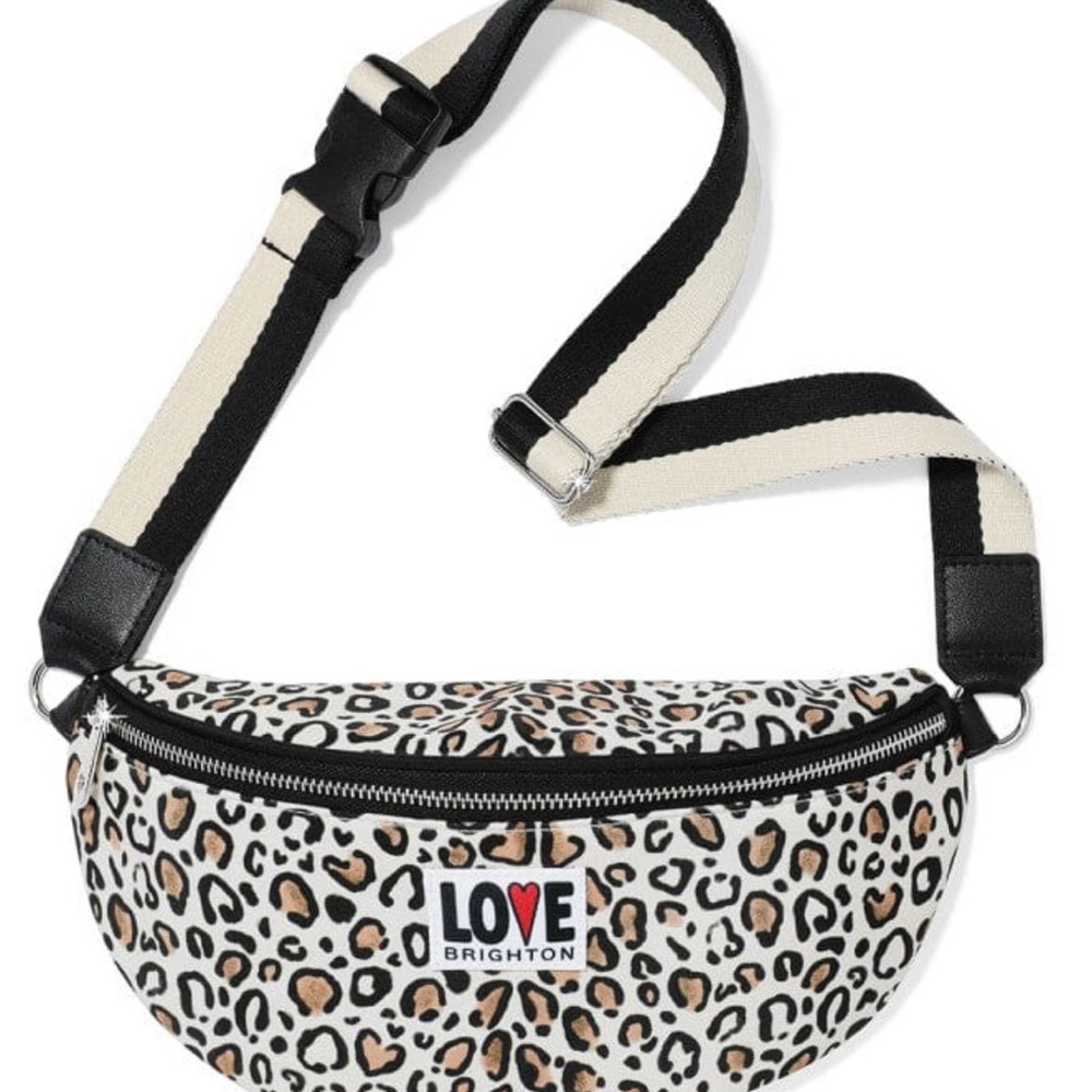 Brighton Love Wild Cat Belt Bag Leopard Crossbody Fanny Pack NWT
